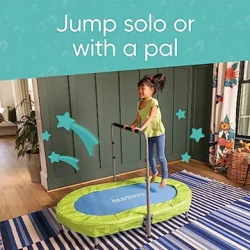 HearthSong Jump2It Indoor Trampoline with Adjustable Handle