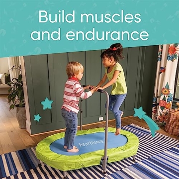 HearthSong Jump2It Indoor Trampoline with Adjustable Handle