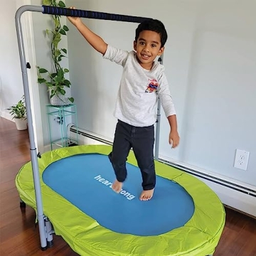 HearthSong Jump2It Indoor Trampoline with Adjustable Handle
