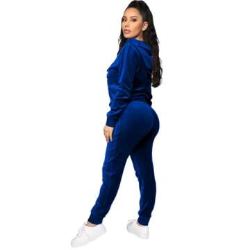 Stylish BOGURST Women's Velour Tracksuit Set - Comfortable Fit