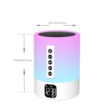 Unique Alarm Clock Bluetooth Speaker With Night Light