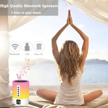 Unique Alarm Clock Bluetooth Speaker With Night Light