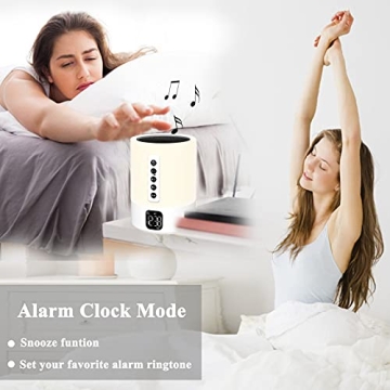 Unique Alarm Clock Bluetooth Speaker With Night Light