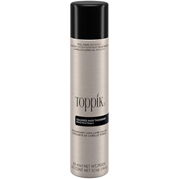 Toppik Colored Hair Thickener, Black, Volumizing Root Touch Up Concealer Hair Color Spray, Colored S...
