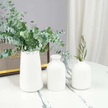 fanquare Floral Porcelain Vase Set for Stylish Decor