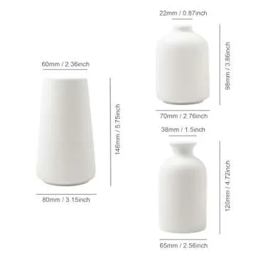 fanquare Floral Porcelain Vase Set for Stylish Decor