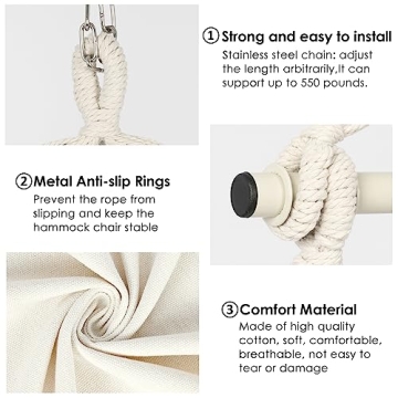 Y- STOP Hammock Chair for Indoor and Outdoor Relaxation