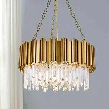 A1A9 Modern Round Crystal Chandelier for Elegant Spaces