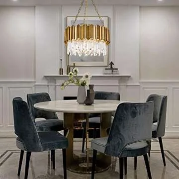 A1A9 Modern Round Crystal Chandelier for Elegant Spaces