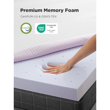 PERLECARE 3 Inch Gel Memory Foam Mattress Topper for Ultimate Comfort
