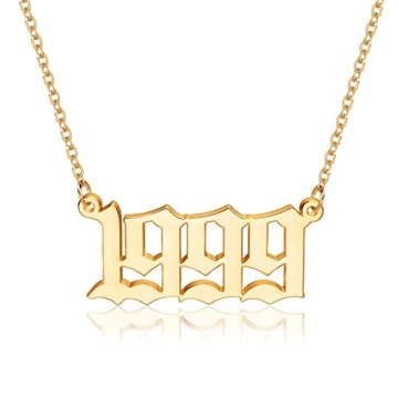 Custom Gold Year Necklace for Memorable Celebrations