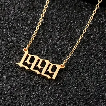 Gold Year Necklace for Celebrating Special Moments