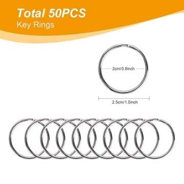 100PCS Swivel Snap Hooks with Key Rings for Crafts