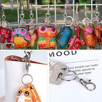 100PCS Swivel Snap Hooks with Key Rings for Crafts