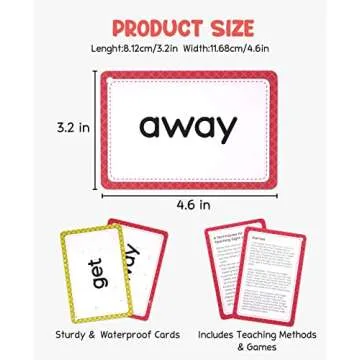 GAMENOTE Sight Words Educational Flash Cards for Kids
