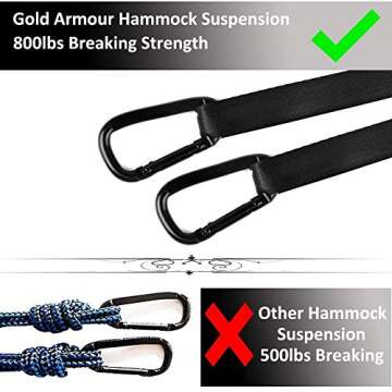 Gold Armour Portable Camping Hammock - Ultralight Comfort