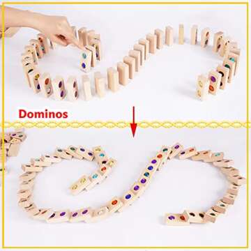 Wooden Building Blocks Set Rainbow Stacking Game Rainbow Stacker Acrylic Block Construction Toy Montessori Toys Sensory Toys Colorful Preschool Learning Educational Learning Toys 128pcs for Boys Girls