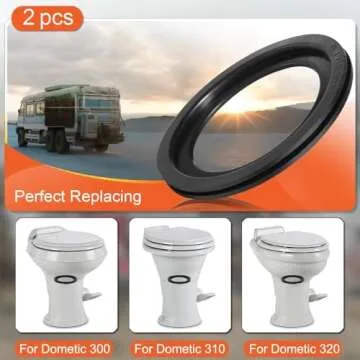 RV Toilet Seal, Flush Ball Seal Gasket Replacement 385311658 for Dometic 300/310/320, High-Grade Rubber, Toilet Seal Parts Solve The Leakage Problem, 2-Pack