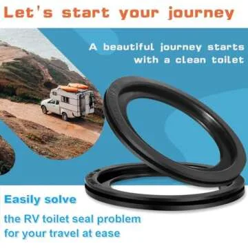 RV Toilet Seal, Flush Ball Seal Gasket Replacement 385311658 for Dometic 300/310/320, High-Grade Rubber, Toilet Seal Parts Solve The Leakage Problem, 2-Pack