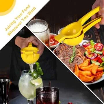 TEZZ Lemon Squeezer, Premium Large Heavy Duty Handhelp Juicer for Lemon, Metal Hand Press Citrus Juicer, Lime Squeezer Bar Tool, Manual Citrus Press