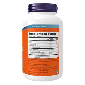 NOW Foods - Ultra Omega-3 500 EPA/250 DHA - 180 Softgels