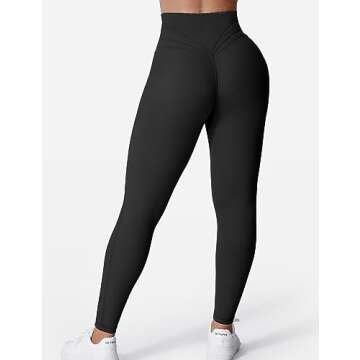 YEOREO Grace Workout Leggings for Women Butt Lifting Tummy Control High Waist Gym Yoga Compression Pants Black S