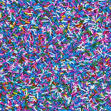 Fancy Sprinkles Deluxe Rainbow Crunchy Jimmies, Real Sugar, For Ice Cream, Cookies, Cakes, Cupcakes,...