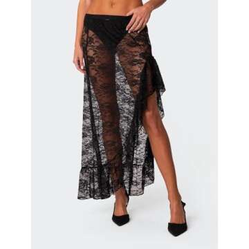 Cicy Bell Lace Maxi Skirt - Elegant Summer Fashion