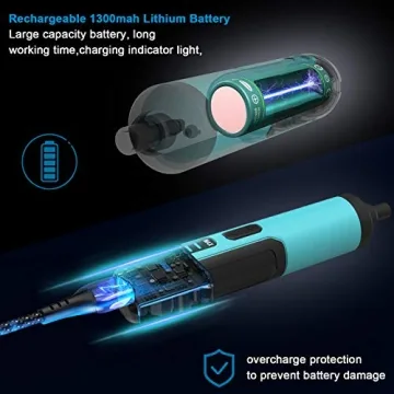 Rechargeable Kiprim 4V Electric Screwdriver with 33 Bits Set