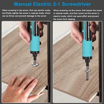 Rechargeable Kiprim 4V Electric Screwdriver with 33 Bits Set
