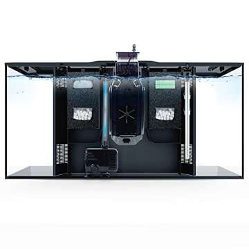 Fluval Flex 32.5 Marine Salt Water Aquarium Kit - Fish Tank for Fish, Coral & More - Comes with LED Lights, Filtration System & More - 32.5" x 15.75" x 15.35" - 123 L, 32.5 Gal. - Black