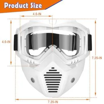 POKONBOY 2 Pack Detachable Masks, Tactical Mask with Goggles Compatible with Nerf Rival, Apollo, Zeu...