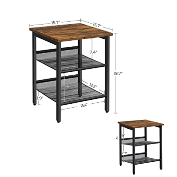 VASAGLE Nightstand Set of 2 - Stylish and Functional Tables