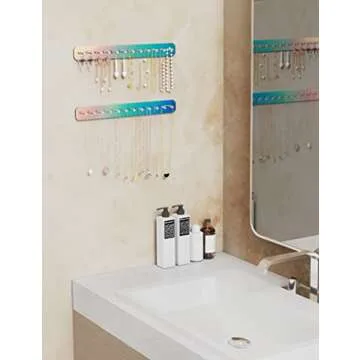 NiHome Wall Mount Jewelry Organizer 2-Pack for Stylish Storage