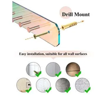NiHome Wall Mount Jewelry Organizer 2-Pack for Stylish Storage