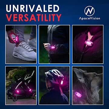 LED Safety Light (2 Pack) - Clip On Strobe/Running Lights for Runners, Dog, Bike, Walking, Boat, Kayak, Stroller and More - High Visibility Accessories for Your Reflective Gear, Bicycle