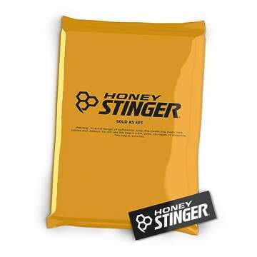 Honey Stinger Gluten Free Organic Waffles -12 Count Variety Pack With Sticker and Polybag - Energy Source - 4 Units Each of Salted Caramel, Cinnamon and Cookies & Cream