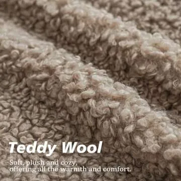 Foindtower Set of 2 Curly Teddy Wool Pillow Covers Decorative Boucle Textured Lumbar Throw Pillow Fa...