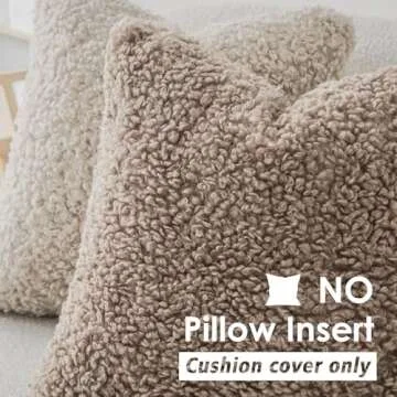 Foindtower Soft Faux Fur Pillow Covers for Cozy Decor