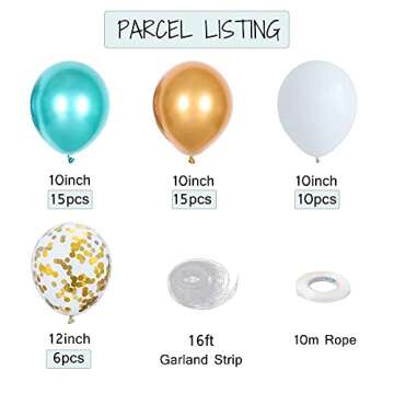 GIHOO 46pcs Chrome Balloon Arch Kit for Festive Celebrations