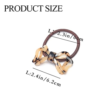 Elegant Tortoise Shell Bowknot Hair Scrunchies for Women