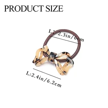 Elegant Tortoise Shell Bowknot Hair Scrunchies for Women
