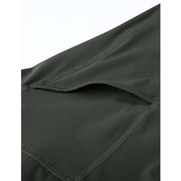 CRZ YOGA Women's Naked Feeling Light Running Shorts 6 Inches - High Waisted Gym Biker Compression Shorts with Pockets Grey Olive XX-Small