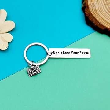 12Pcs Photographer Keychain Inspirational Gifts for Camera Lovers Photography Photo Lovers Photo Club Gift Graduation Gift Thank You Gifts for Wedding Photographer Christmas Birthday Gift for Coworker