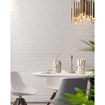 UPWOIGH White Textured Striped Ceramic Vase, Handmade Neutral Beige Vases Home Decor,Vintage Farmhouse Flower Vase Home Décor for Dried Pampas Grass, Living Room, Cafe Table Decor(6.7X4.7in)