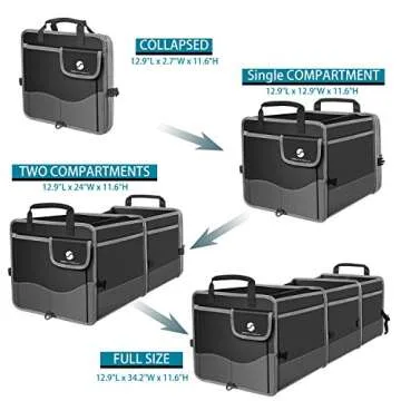 Trunk Organizer with Cooler for All Vehicle Types