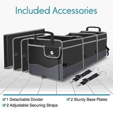 Trunk Organizer with Cooler for All Vehicle Types