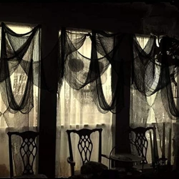 Biubee 5Pcs Halloween Black Creepy Cloth for Spooky Decorations