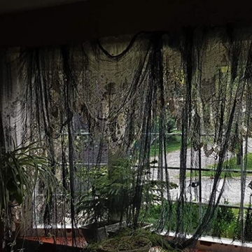 Biubee 5Pcs Halloween Black Creepy Cloth for Spooky Decorations