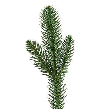 wonuu 25pcs Artificial Pine Green Leaves Needle Garland for Christmas Embellishing and Home Garden Decor, 11x4.7 Inches(Green-25 Pack)